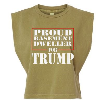 Proud Basement Dweller For Trump For President Garment-Dyed Women's Muscle Tee