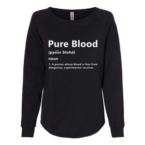 Pure Blood Definition Womens California Wash Sweatshirt