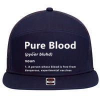 Pure Blood Definition 7 Panel Mesh Trucker Snapback Hat