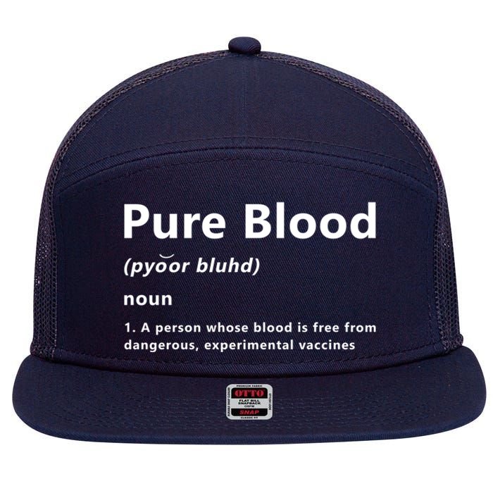 Pure Blood Definition 7 Panel Mesh Trucker Snapback Hat