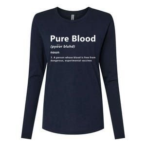 Pure Blood Definition Womens Cotton Relaxed Long Sleeve T-Shirt