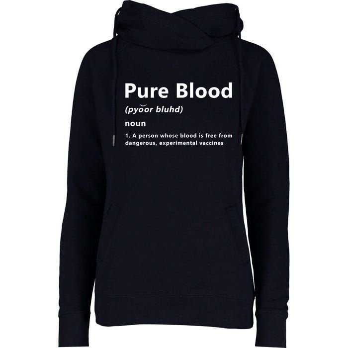 Pure Blood Definition Womens Funnel Neck Pullover Hood