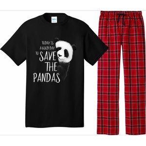 Panda Bear Drawing A Good Day To Save The Pandas Great Gift Pajama Set