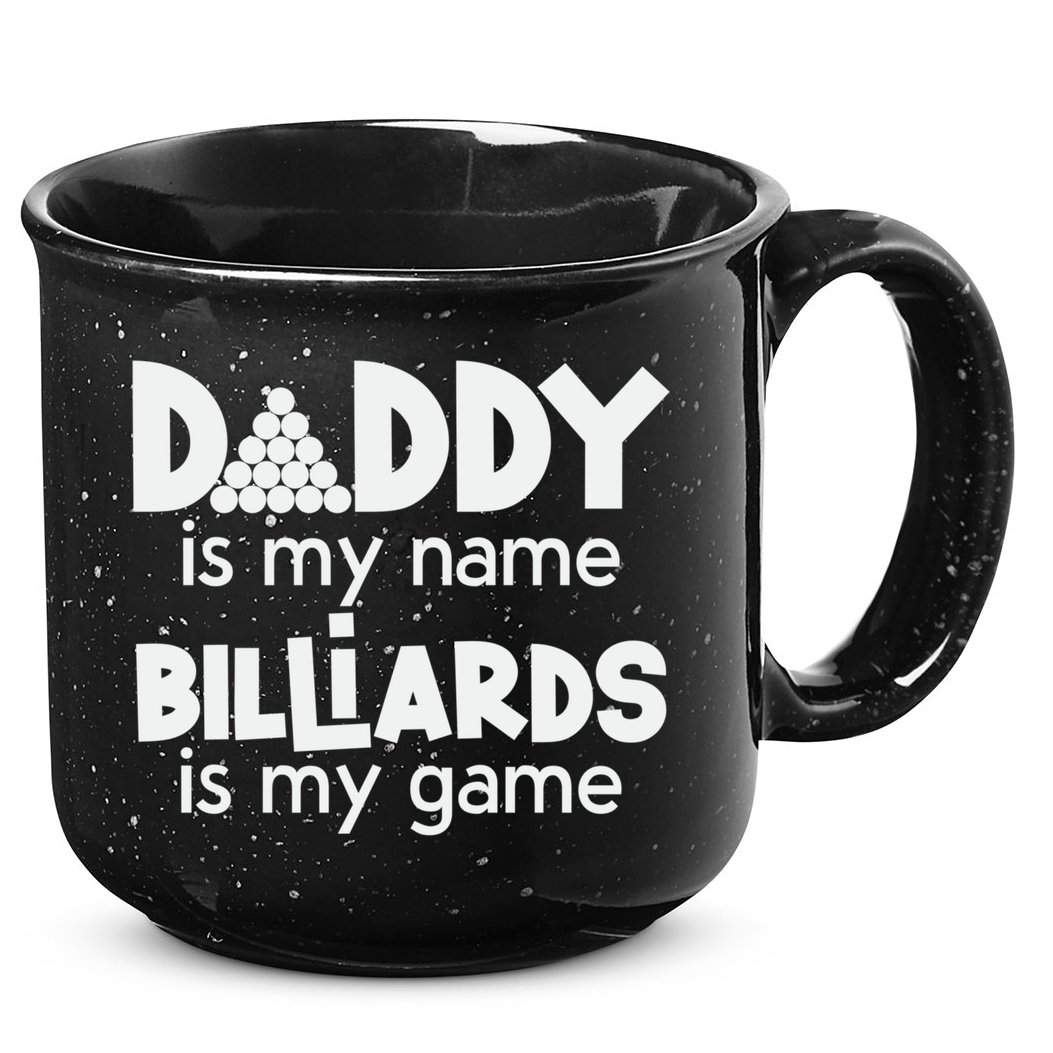 Pool Billiards Daddy Joke Pun Game Billiard Dad Gift Father's Day 15oz Campfire Ceramic Mug
