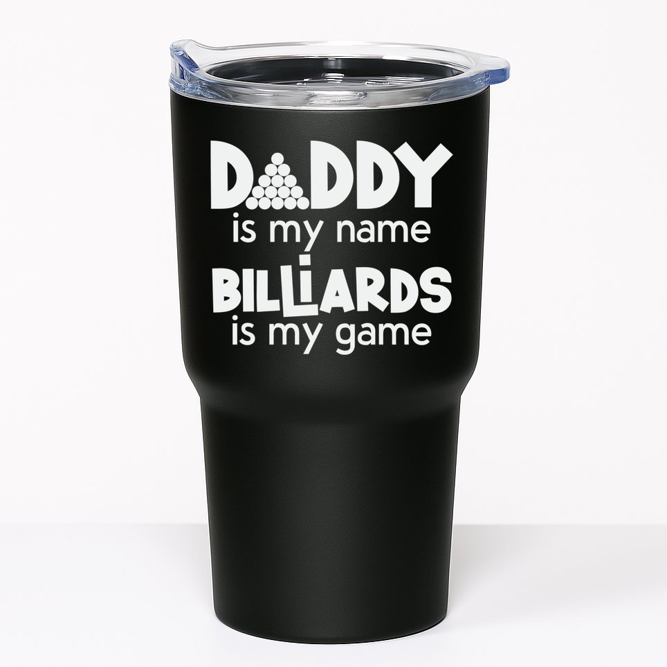 Pool Billiards Daddy Joke Pun Game Billiard Dad Gift Father's Day Tumbler