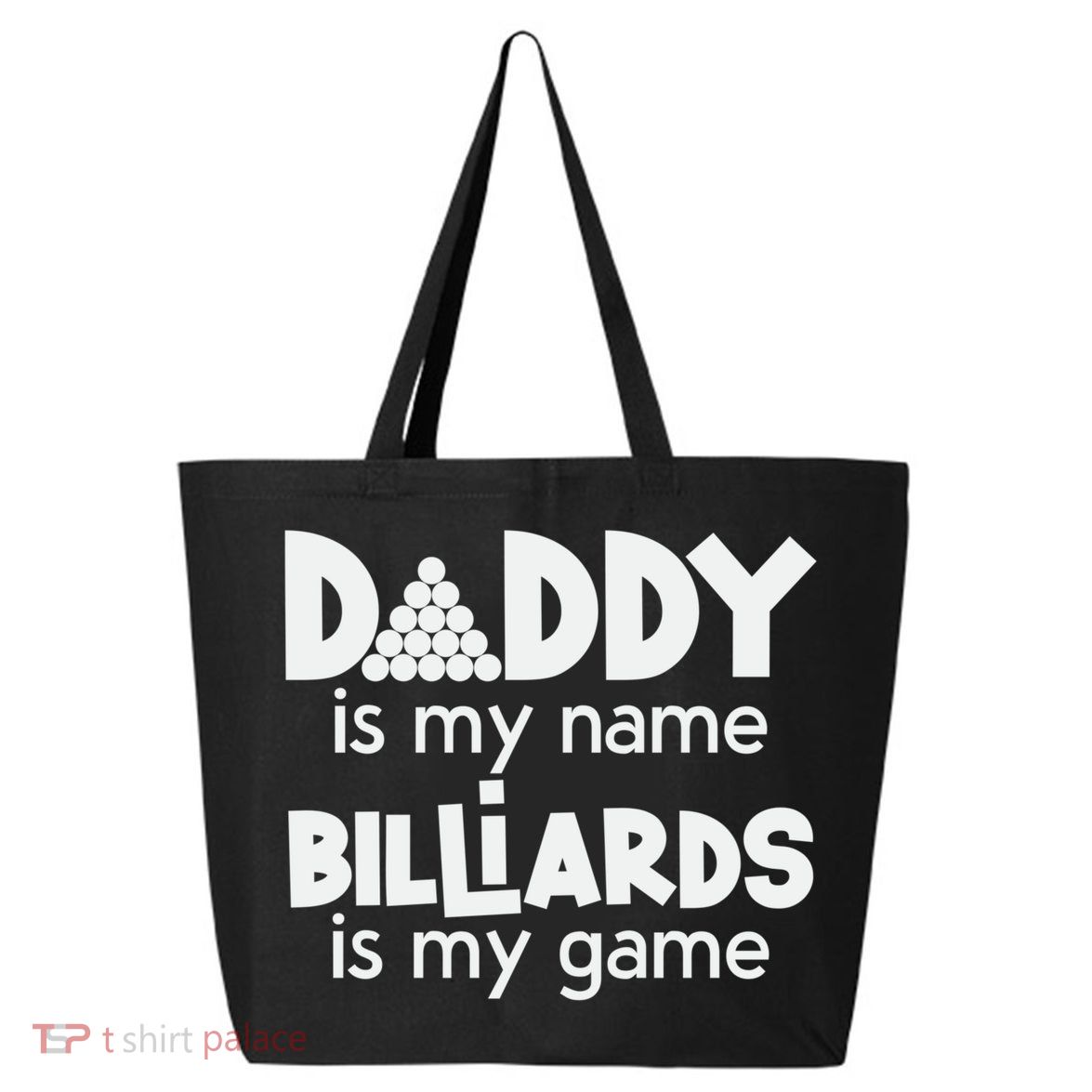 Pool Billiards Daddy Joke Pun Game Billiard Dad Gift Father's Day 25L Jumbo Tote