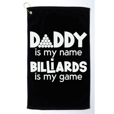 Pool Billiards Daddy Joke Pun Game Billiard Dad Gift Father's Day Golf Towel