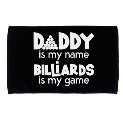 Pool Billiards Daddy Joke Pun Game Billiard Dad Gift Father's Day Microfiber Hand Towel