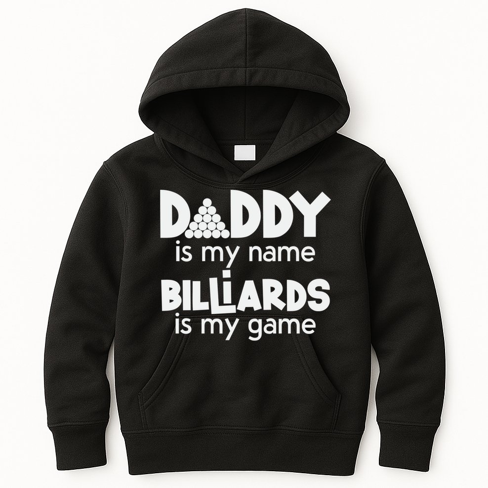 Pool Billiards Daddy Joke Pun Game Billiard Dad Gift Father's Day Kids Hoodie