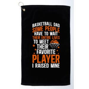 Proud Basketball Dad Basketball Player Dad Basketball Father Meaningful Gift Platinum Collection Golf Towel