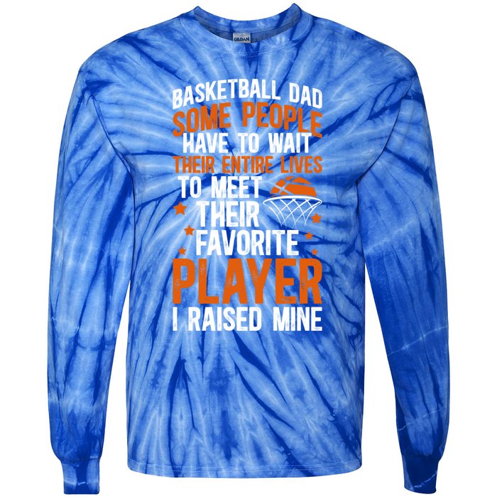 Proud Basketball Dad Basketball Player Dad Basketball Father Meaningful Gift Tie-Dye Long Sleeve Shirt