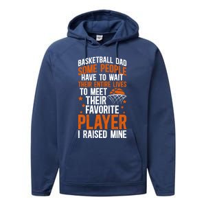 Proud Basketball Dad Basketball Player Dad Basketball Father Meaningful Gift Performance Fleece Hoodie