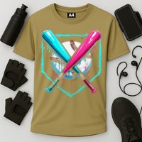 Pocket Baseball Drip Bats Ice Cream Drip Sports Cooling Performance Crew T-Shirt