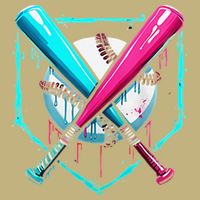 Pocket Baseball Drip Bats Ice Cream Drip Sports Cooling Performance Crew T-Shirt
