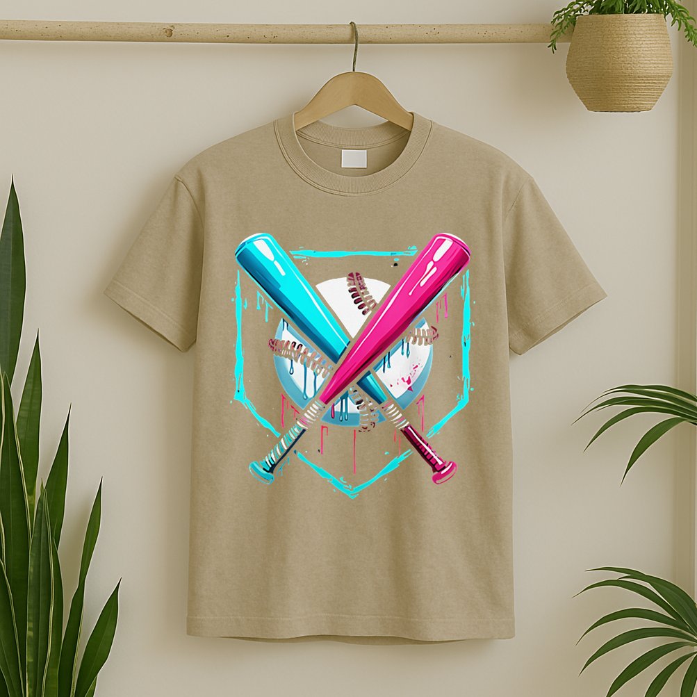 Pocket Baseball Drip Bats Ice Cream Drip Sports T-Shirt