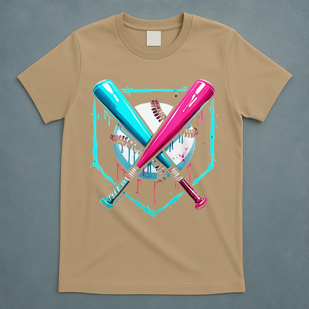 Pocket Baseball Drip Bats Ice Cream Drip Sports T-Shirt