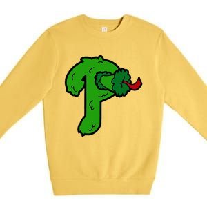 Phanatic Baseball Design Premium Crewneck Sweatshirt