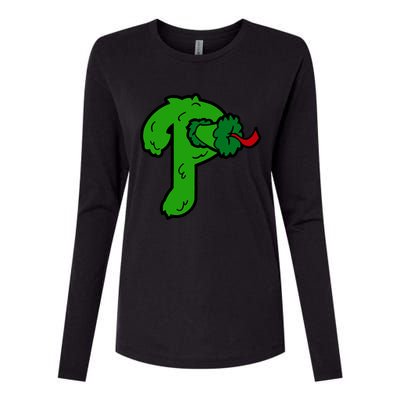 Phanatic Baseball Design Womens Cotton Relaxed Long Sleeve T-Shirt