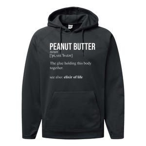 Peanut Butter Definition, Peanut Butter Addiction Performance Fleece Hoodie