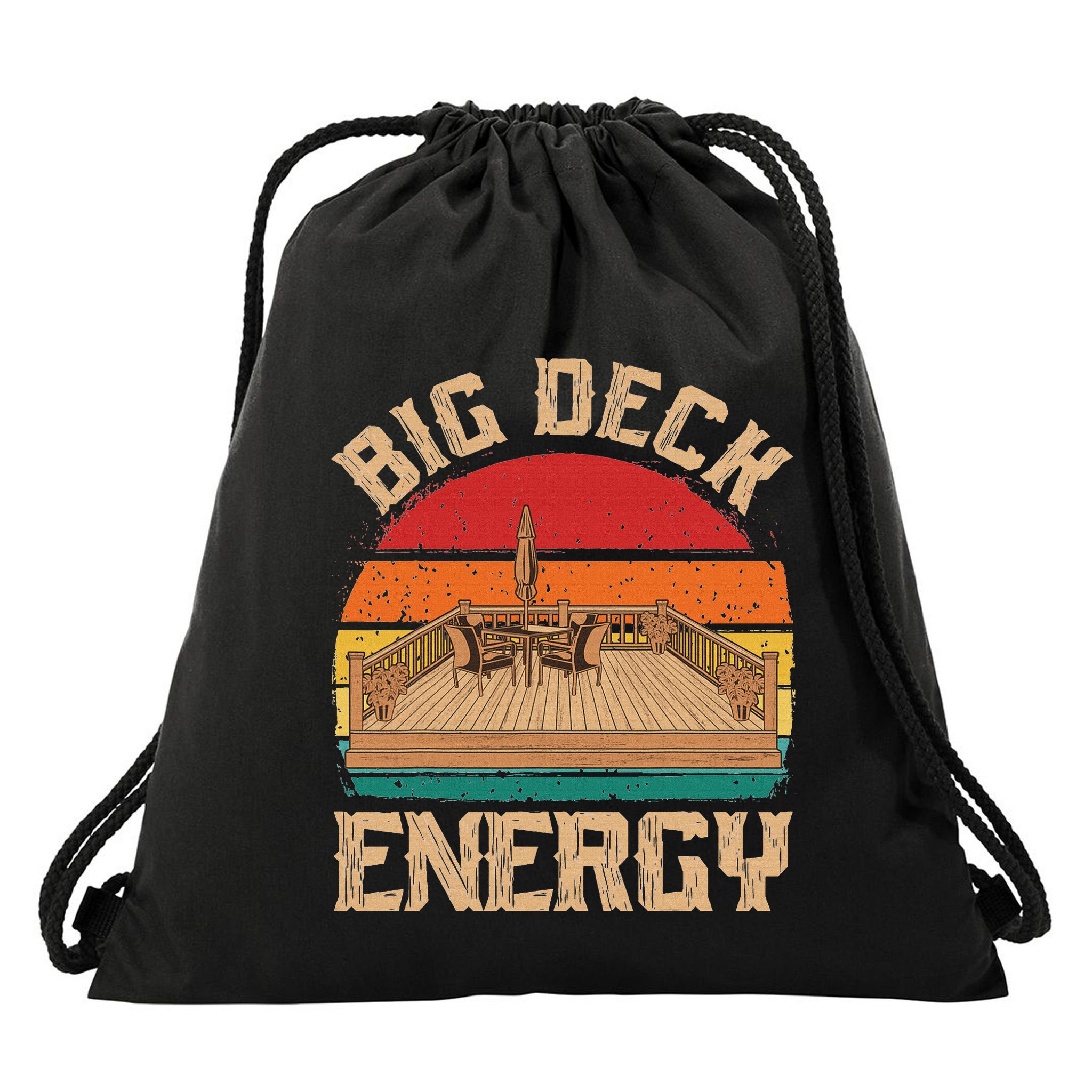 Patio Big Deck Energy Grilling Outdoorsy Meat Bbq Smoker Drawstring Bag
