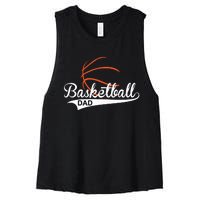 Proud Basketball Dad Funny Gift Women's Racerback Cropped Tank