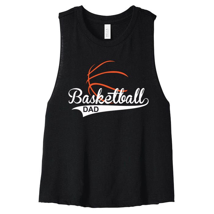 Proud Basketball Dad Funny Gift Women's Racerback Cropped Tank