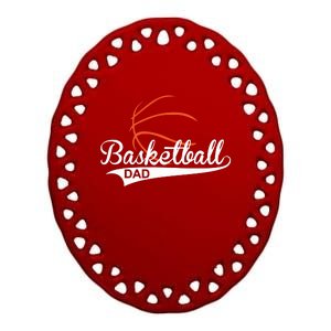 Proud Basketball Dad Funny Gift Ceramic Oval Ornament