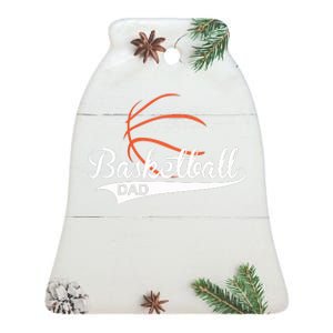 Proud Basketball Dad Funny Gift Ceramic Bell Ornament