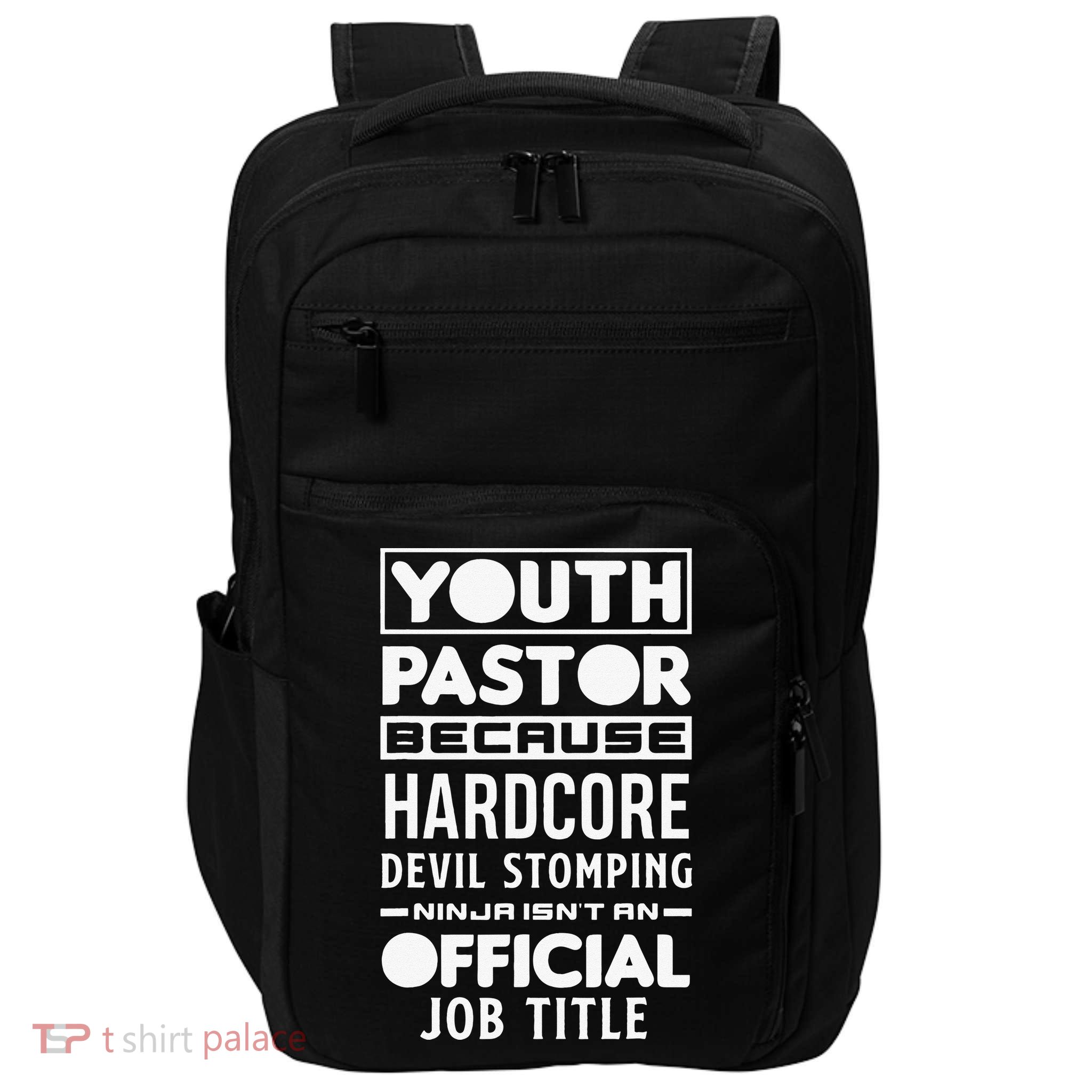 Pastor Because Devil Stomping Ninja Funny Impact Tech Backpack