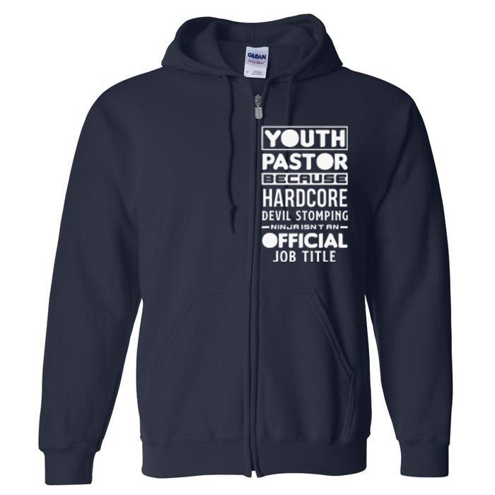 Pastor Because Devil Stomping Ninja Funny Full Zip Hoodie