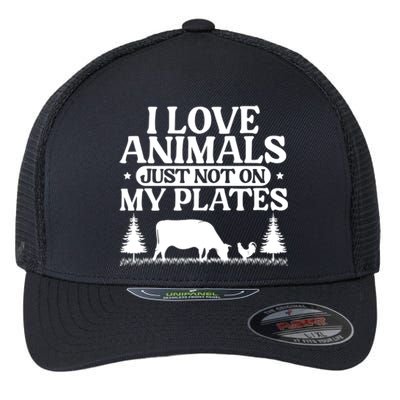 Plant Based Diet Healthy Veganism Vegan Cute Gift Flexfit Unipanel Trucker Cap