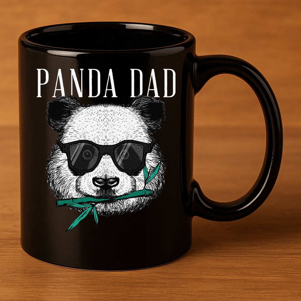 Panda Bear Dad Coolest Father Fun Fathers Day Sunglasses 11oz C Handle Ceramic Mug