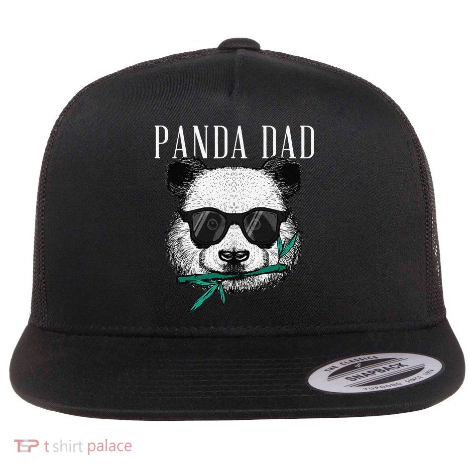 Panda Bear Dad Coolest Father Fun Fathers Day Sunglasses Flatbill Hat
