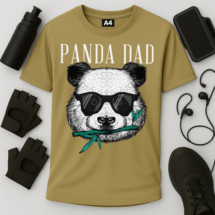 Panda Bear Dad Coolest Father Fun Fathers Day Sunglasses Cooling Performance Crew T-Shirt
