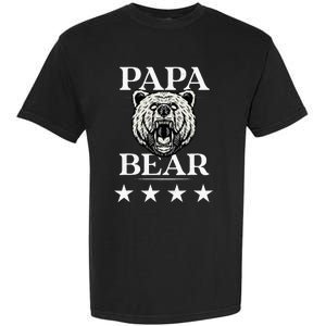 Papa Bear Distressed Font Garment-Dyed Heavyweight T-Shirt