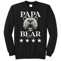 Papa Bear Distressed Font Sweatshirt