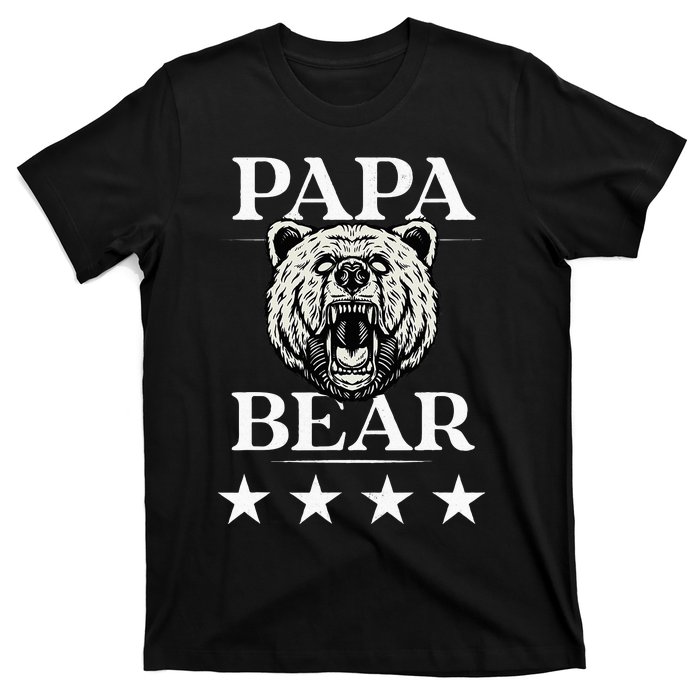 Papa Bear Distressed Font T-Shirt