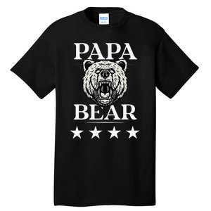 Papa Bear Distressed Font Tall T-Shirt