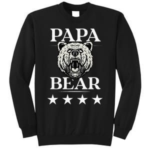 Papa Bear Distressed Font Tall Sweatshirt