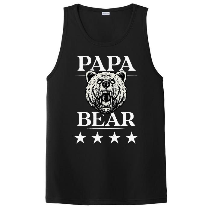 Papa Bear Distressed Font PosiCharge Competitor Tank