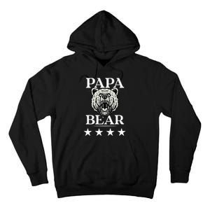 Papa Bear Distressed Font Tall Hoodie