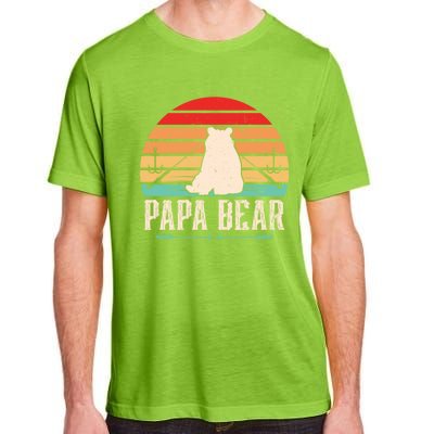 Papa Bear Dad Bear Fishing Great Gift Adult ChromaSoft Performance T-Shirt