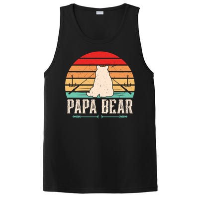 Papa Bear Dad Bear Fishing Great Gift PosiCharge Competitor Tank