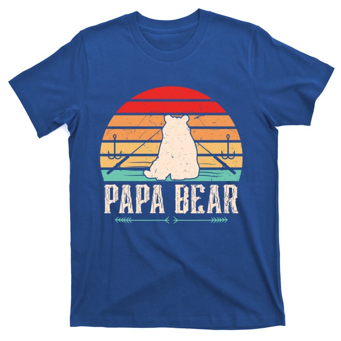 Papa Bear Dad Bear Fishing Great Gift T-Shirt