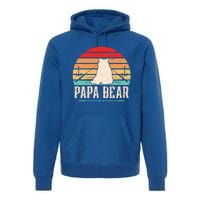 Papa Bear Dad Bear Fishing Great Gift Premium Hoodie