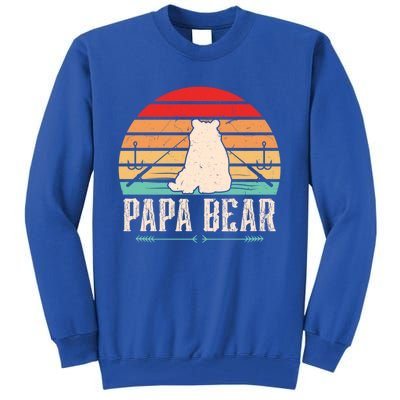 Papa Bear Dad Bear Fishing Great Gift Tall Sweatshirt