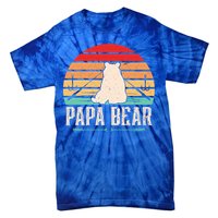 Papa Bear Dad Bear Fishing Great Gift Tie-Dye T-Shirt