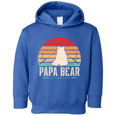 Papa Bear Dad Bear Fishing Great Gift Toddler Hoodie