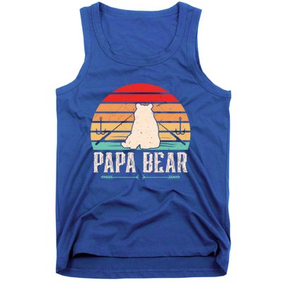 Papa Bear Dad Bear Fishing Great Gift Tank Top