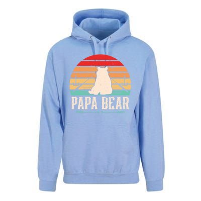 Papa Bear Dad Bear Fishing Great Gift Unisex Surf Hoodie